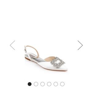 Badgley Mischka Saga Crystal Buckle Flats